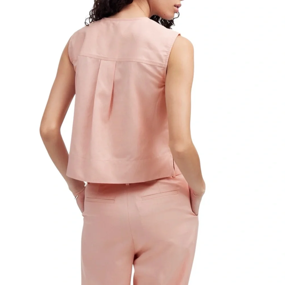 Madewell Crop Cargo-Pocket Crewneck Top in Pale Blush - Picture 5 of 9